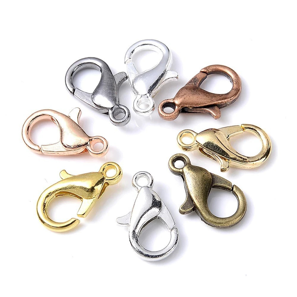 Jewelry Making Metal - 100 قطعة من مشابك الحلقان المعدنية