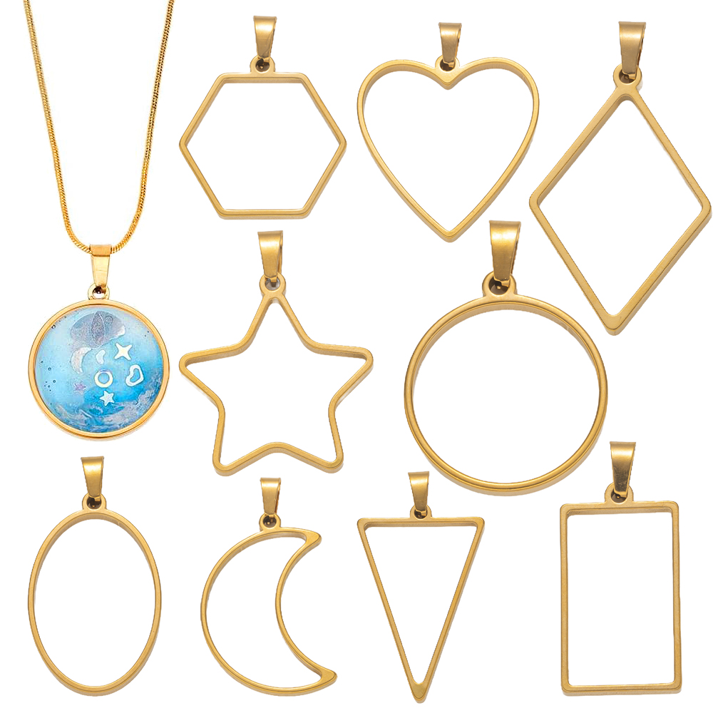Resin Mold Jewelry - 5 قطعة الفولاذ المقاوم للصدأ مفتوحة