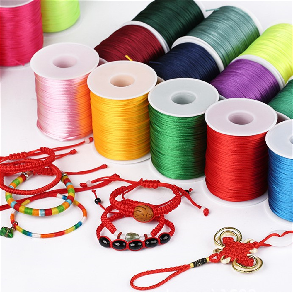 Knotting Cord Silk - حبال نايلون بوليستر من الساتان ،