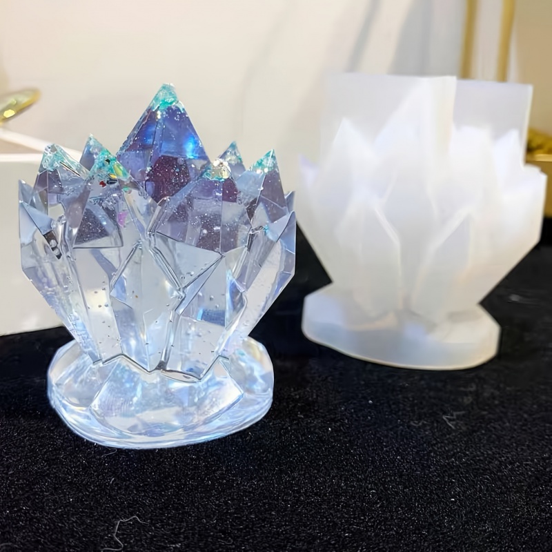Resin Mold Jewelry - 1pcCrystal العنقودية الزخرفية قالب من السيليكون