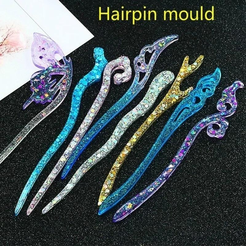 Resin Mold Jewelry - جديد شفاف دبوس الشعر سيليكون قالب