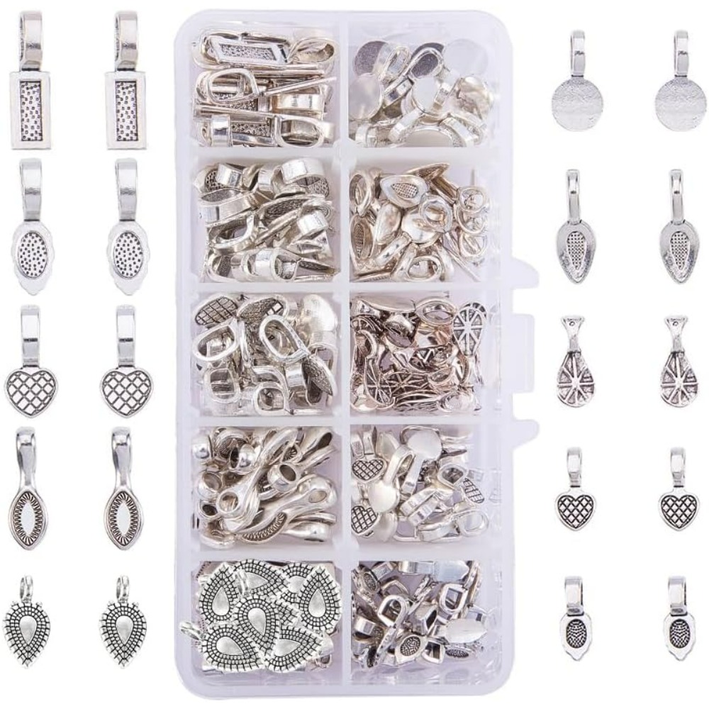 Jewelry Making Silver - 200 قطعة 10 نمط سبائك الفضة