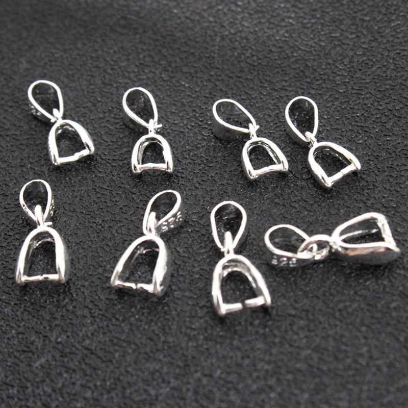 Jewelry Making Silver - 10 قطع مشابك قلادة نحاسية مطلية