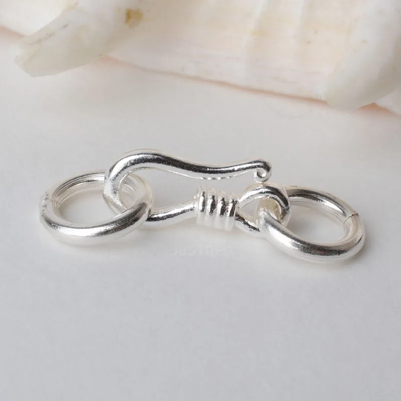 Jewelry Making Silver - مشبك على شكل حرف S من
