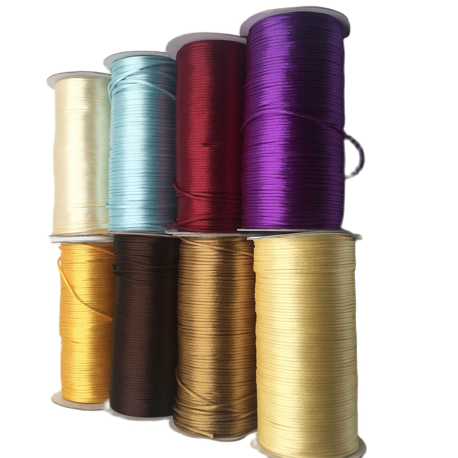 2 مللي متر مضفر مكرامية الحرير - مراجعة Knotting Cord Silk وسعره