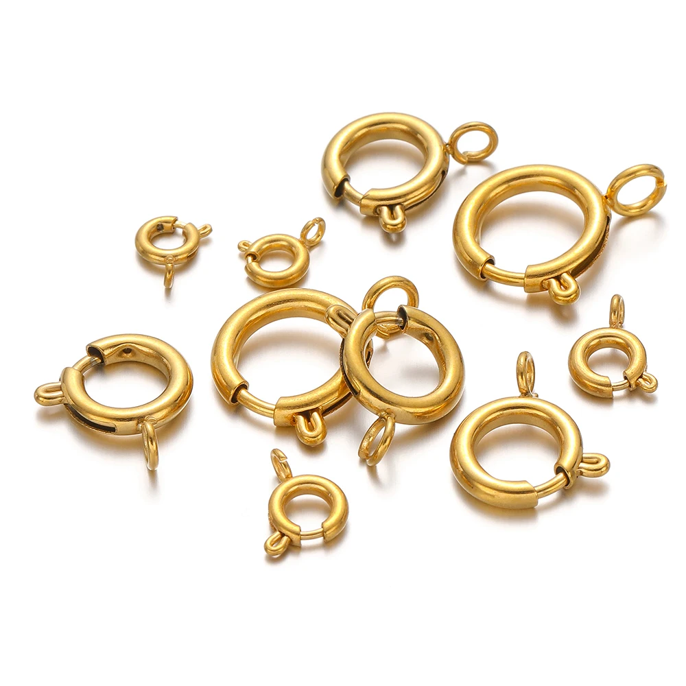 10 قطع مشابك حلقات زنبركية دائ - مراجعة Jewelry Making Metal وسعره