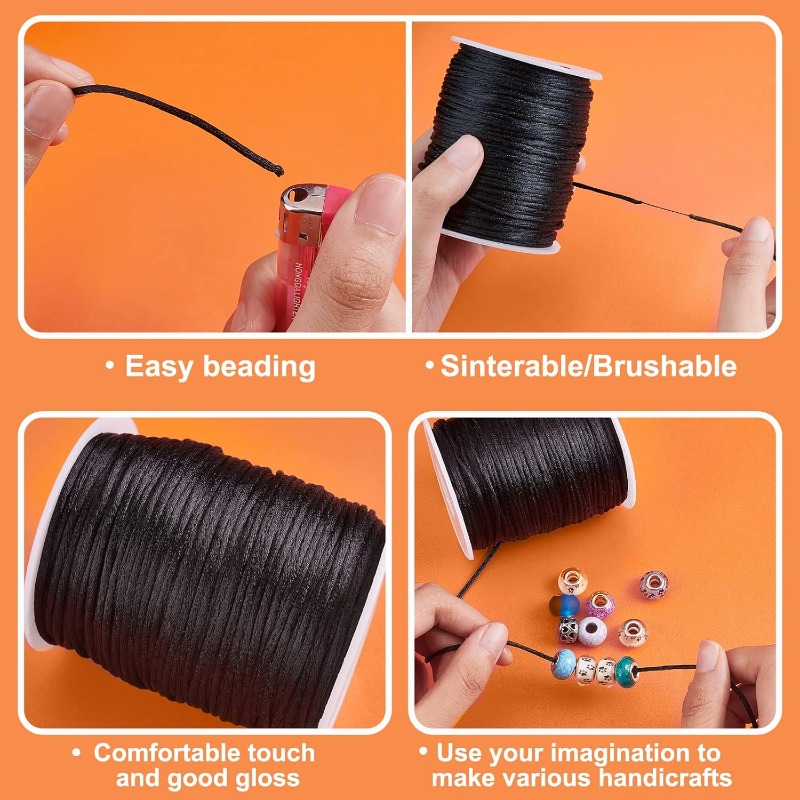 حبال ساتان راتيل ، خيط سوار حر - مراجعة Knotting Cord Silk وسعره