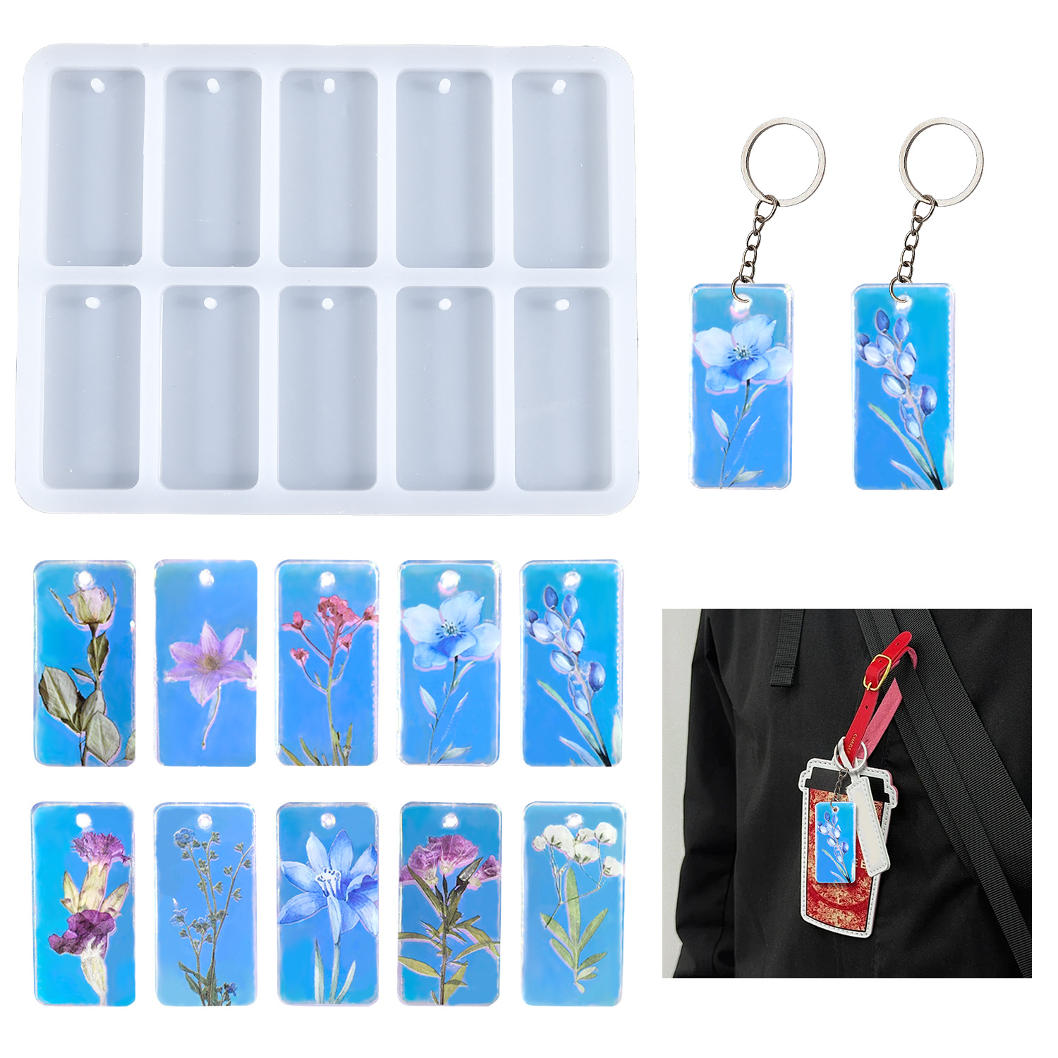 قالب سيليكون لصنع سلسلة مفاتيح - مراجعة Resin Mold Jewelry وسعره