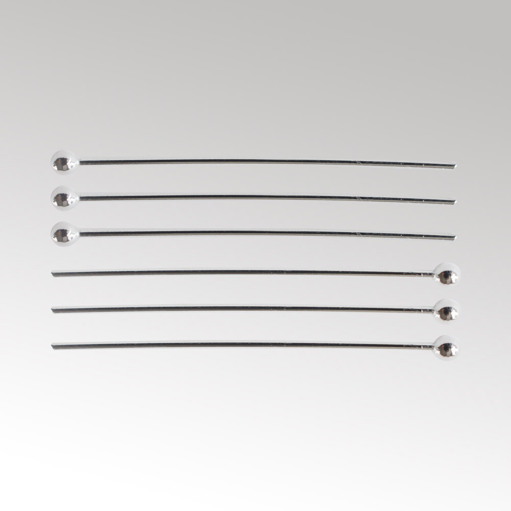 دبابيس فضية عيار 925 برؤوس كرو - مراجعة Jewelry Making Silver وسعره