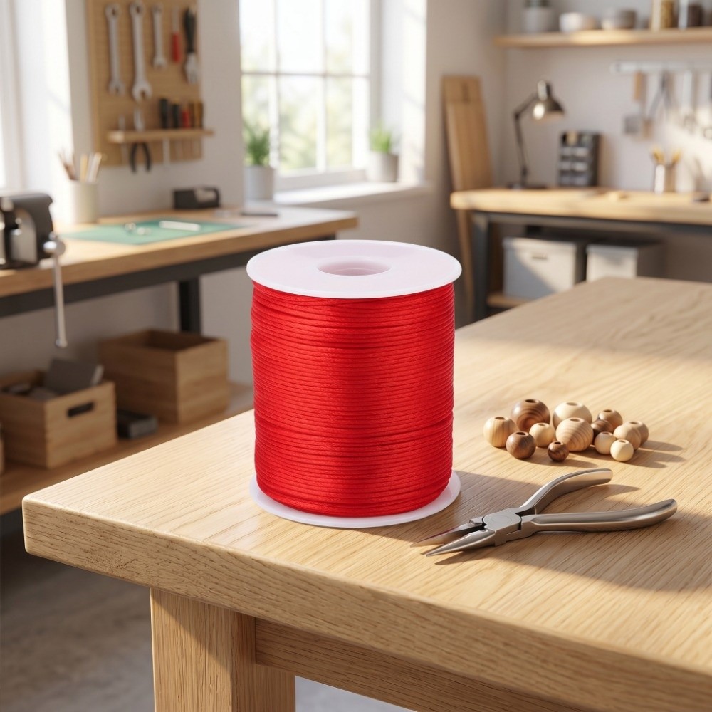 حبل حرفي بطول 100 متر، حبل سات - مراجعة Knotting Cord Silk وسعره