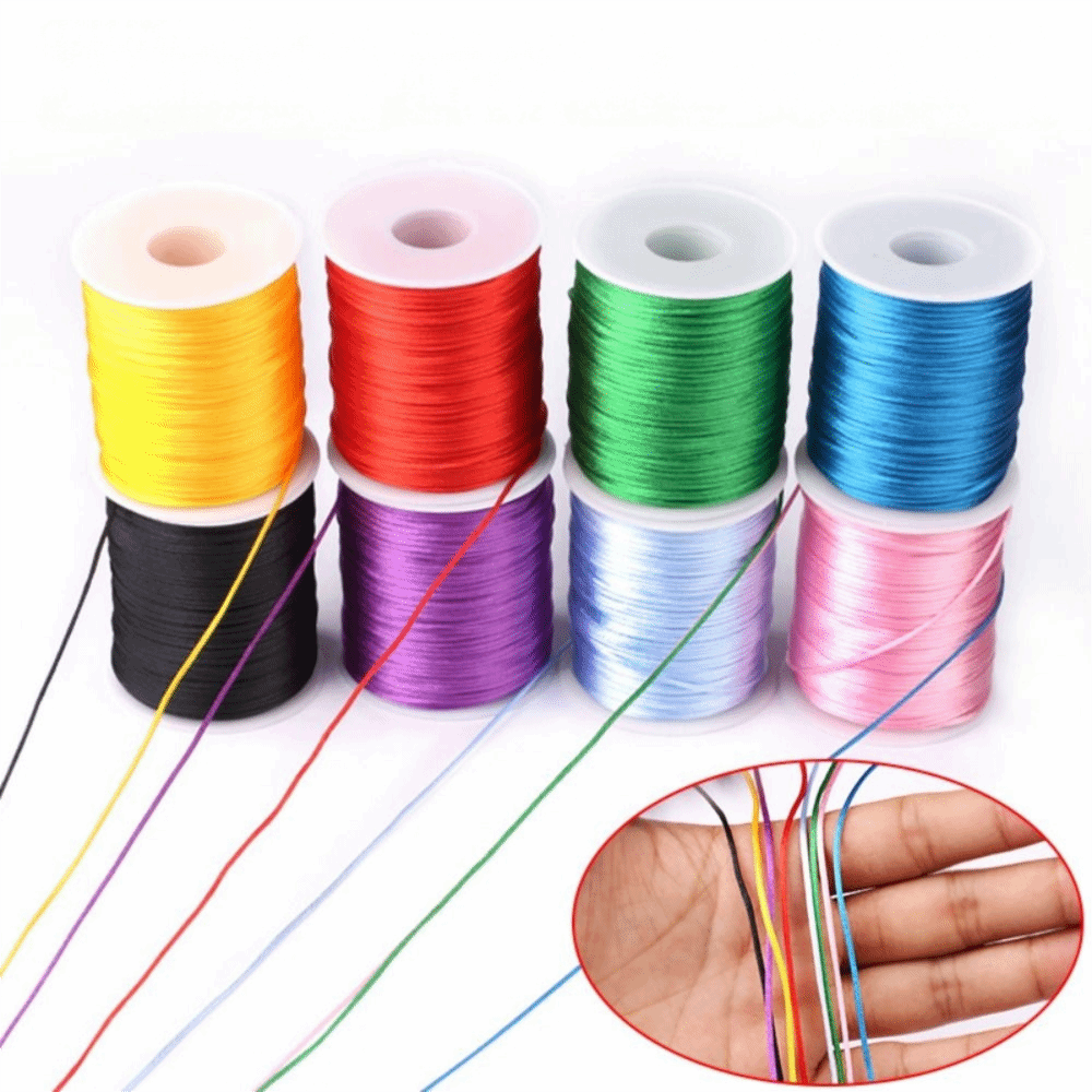 خيط حرفي بطول 100 متر، حبل سات - مراجعة Knotting Cord Silk وسعره
